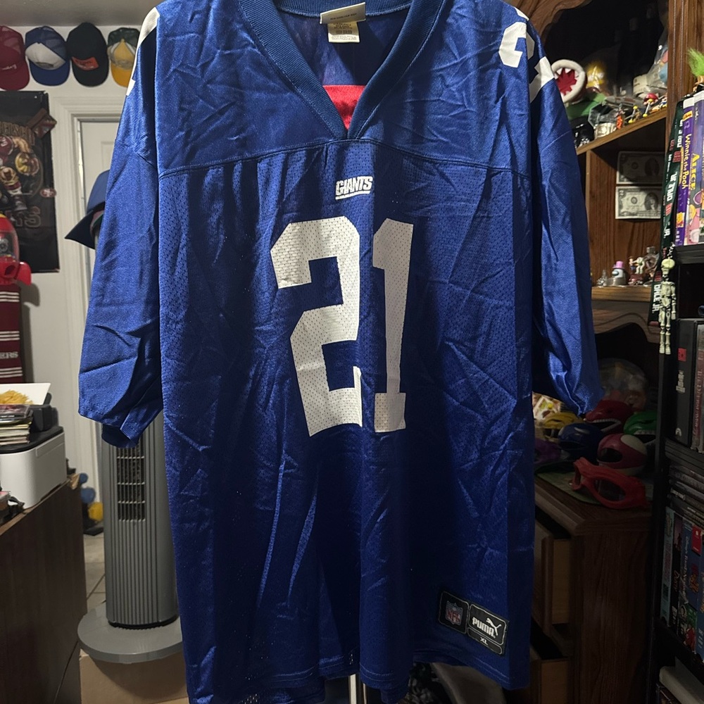 Vintage New York Giants Tiki Barber #21 PUMA Jersey Size XL